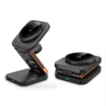 ARGOM MARGNETIC S4 - CARGADOR RÁPIDO PLEGABLE MAGNETICO 3 EN 1 DE 15W/5W/3W