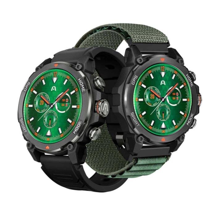 ARGOM SKEIWATCH C80 – RELOJ INTELIGENTE NEGRO CON DOS CORREAS NEGRO Y VERDE ARGOM SKEIWATCH C80 - RELOJ INTELIGENTE NEGRO CON DOS CORREAS NEGRO Y VERDE - Imagen 1