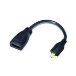 CABLE ADAPTER ARGOM MICRO HDMI MALE TO HDMI FEMALE 6"/15CM