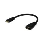 CABLE ADAPTER ARGOM MINI HDMI MALE TO HDMI FEMALE 6"/15CM