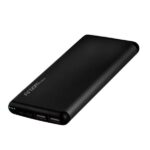 Cargador de Batería Externo S12 Delgado de Aluminio 12,000 mAh - Negro -Doble Entrada: Micro-USB / T